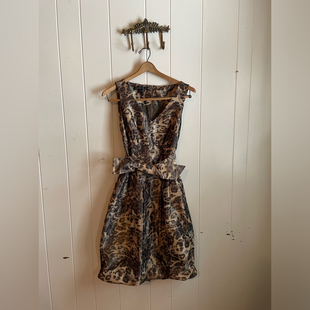 Lafayette 148 Leopard Print Dress